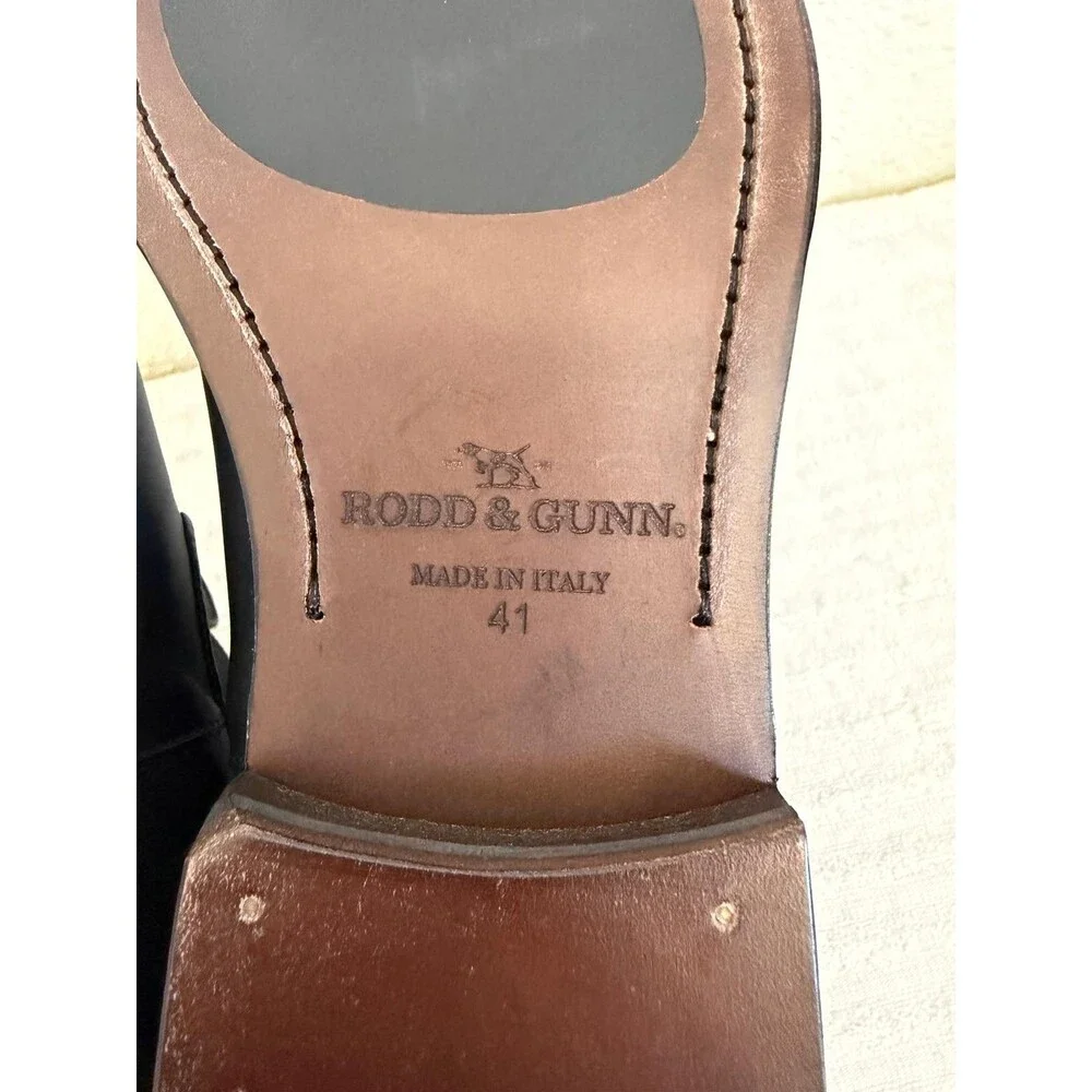 Rodd & Gunn Saddleview Chelseq Boot Men Black Leather Made In Italy Size 41 US 8